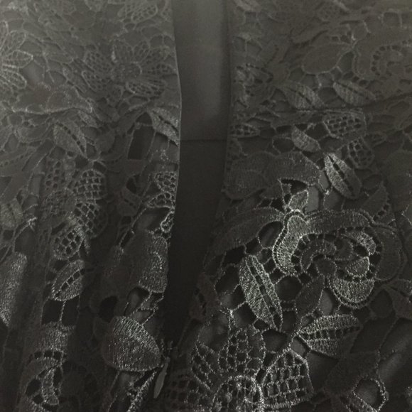 NICOLE MILLER LACE SHEER HEM GOWN Size 2 - Picture 9 of 16